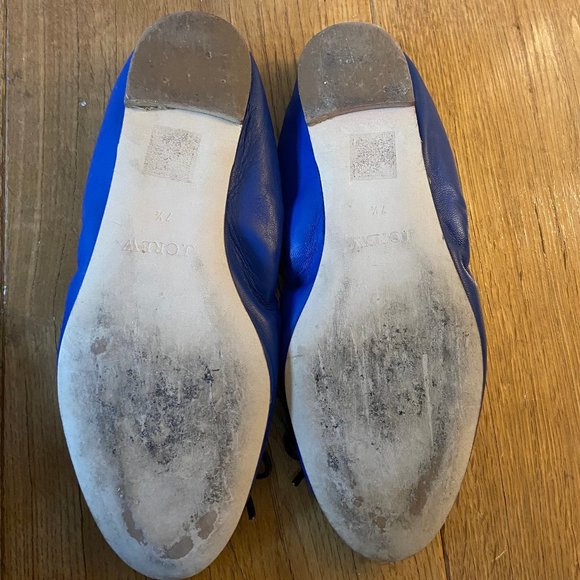 J.Crew Blue Leather Ballet Flats with Bow - Picture 10 of 11